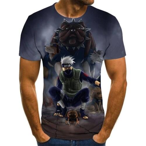 Funny Anime Themed Tops Cartoon Anime Harajuku Mens T-shirt Mens Fashion Anime 3DT-Shirts Boy Costume Plus Size Streetwear