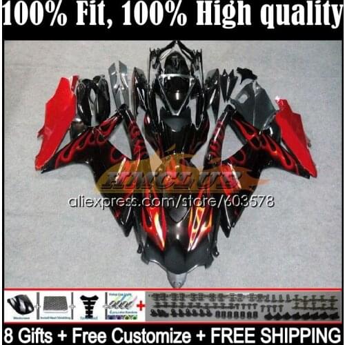Injection For SUZUKI GSXR 750 600 CC GSXR-600 K8 08 6CL.11 GSXR750 GSXR600 08 09 10 GSXR-750 2008 2009 2010 Fairing Red flames