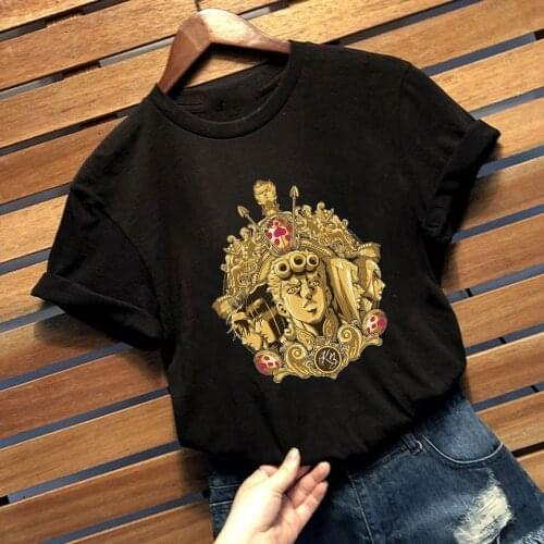 JOJO Giorno Giovanna T Shirt Women Men Tops JOJO Bizarre Adventure Golden Wind Loose Short Sleeve Tee Unisex