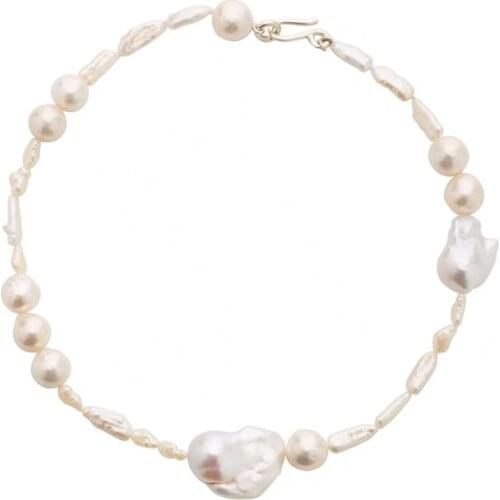 Baroque Freshwater Pearl Short Necklace Elegant Women Adds charming Choker Luxury Chic Stacking Collares De Moda 2020 New Style