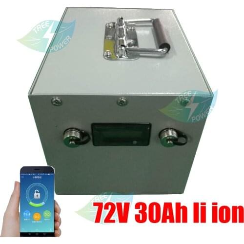 72V 30ah lithium ion battery li ion BMS with bluetooth for 5000w 3500w Motorcyle scooter bike bicycle + 5A Charger