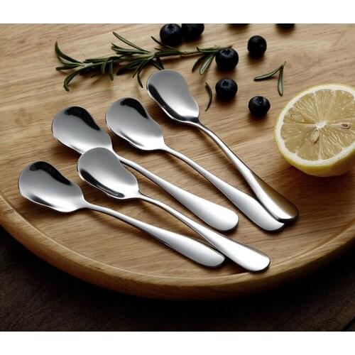 Spoon Stainless Steel 1 PCS Tiny Spoon Tea dinnerware Coffee Soup Ice Cream Spoon Creative Spoon Fashion Tableware