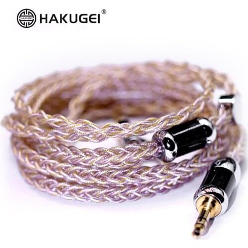 FENGRU HAKUGEI XIANGLINGLONG 7NOCC Multi-Element Single Crystal Gold-Plated Foil 24awg 2Pin 0.78mm Earphone Upgrade Cable