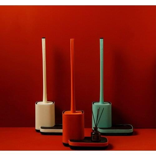 Colorful Creative Toilet Brush Set Simple Wall Mounted Bathroom Toilet Brush Cleaning with Storage Brosse Wc Home Products DH50M
