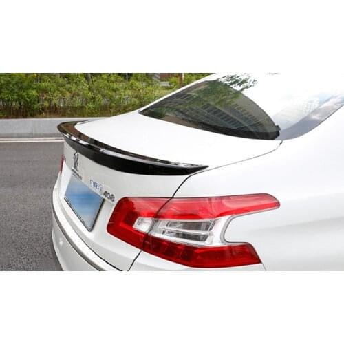 RQXR unpainted ABS tail wing trunk visor rear spoiler lip for peugeot 408