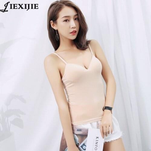 2017 new women Korean new fashion female modal seamless with chest pad without steel belt harness small vest Spring summer