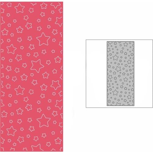 New Slim Dotted Romantic Star Sky Background Panel 2021 Metal Cutting Dies for DIY Scrapbooking and Card Making Embossing Craft