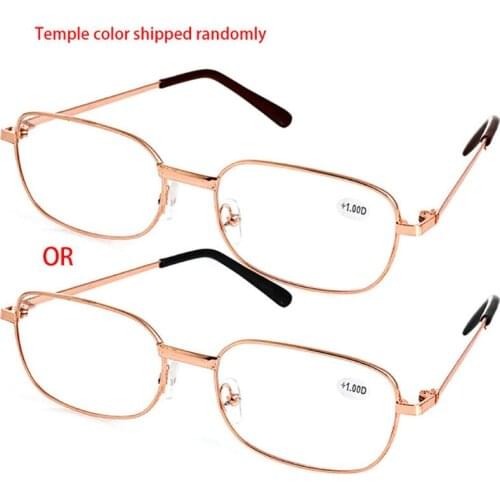 Unisex Metal Full Frame Resin Lens Reading Glasses Super Light Anti fatigue Eye Glasses