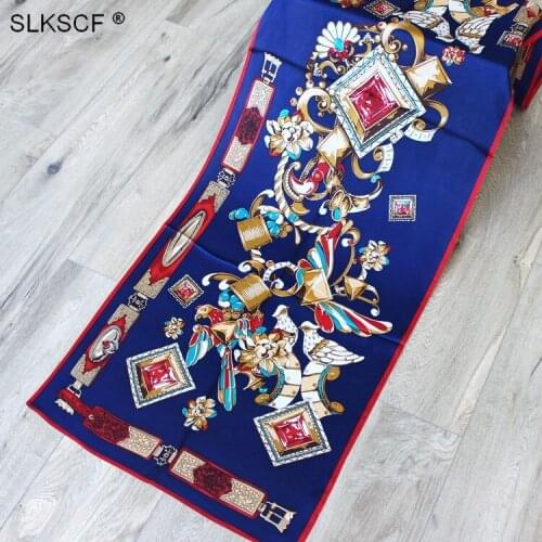 [SLKSCF] 170X53CM Fashion long silk scarf shawl real silk scarves islamic hijabs shawls neckerchieves female