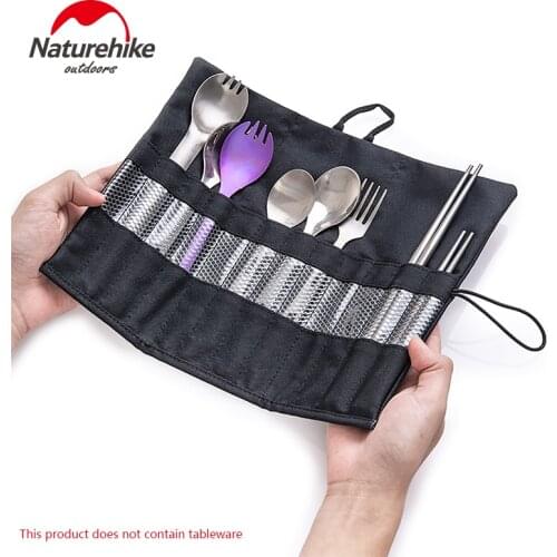 Naturehike Portable Neat Tableware Storage Bag Outdoor Camping Chopsticks Spoon Knife Fork Carry Bag (tableware not included)