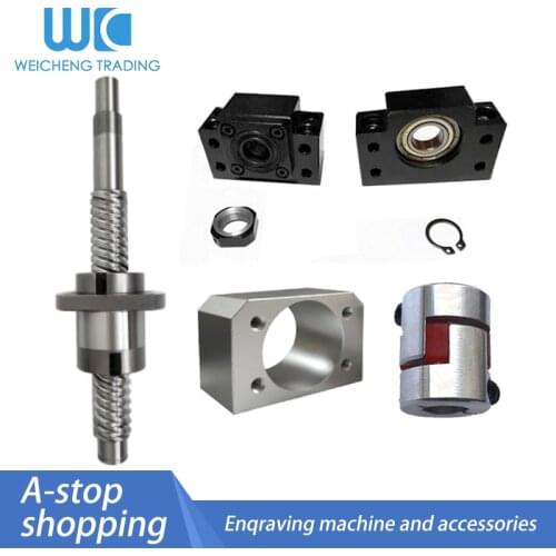 Ball Screw SFE2020 100 to 1150mm Ballnut of End Machined+BKBF15/EKEF15/FKFF12+DSG1616H NUT housing + XB30*40 -14*12mm coupling