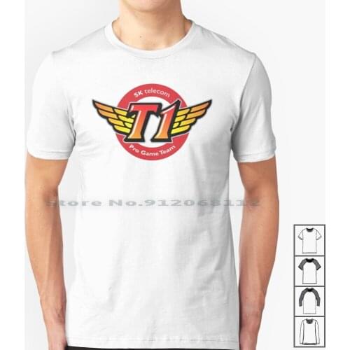 Skt T1 Logo ( Best Quality Ever ) T Shirt 100% Cotton Sk Telecom Skt T1 Penta Riot Lcs S5wc Impact Senpai Ogn Ongamenet Bengi
