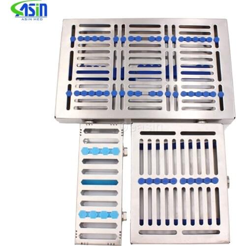 Dental Sterilization Rack Surgical Autoclavable Sterilization Box Dental Cassette File Burs Disinfection Tray Dentist Tools
