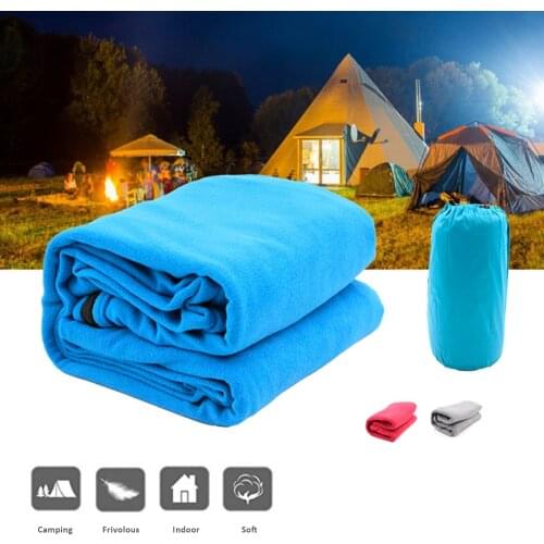 Outdoor camping thin sleeping bag liner cover quilt portable indoor and outdoor sleeping bag four seasons warmth fleece quilt