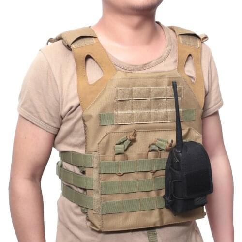 Outdoor Camouflage Walkie Talkie Bag Tactical Radio Cover Military Molle System Tactical Walkie Talkie Bag Mobile Phone Bag