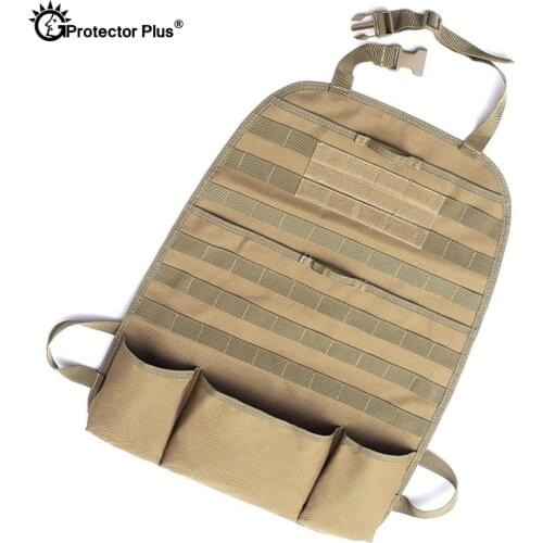 PROTECTOR PLUS Universal Car Seat Back Bag Tactical Molle Car Seat Organizer Storage Nylon Seat Organizer Protector Auto Hunting