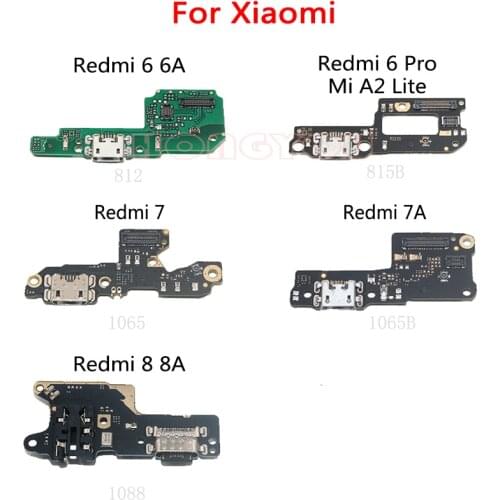 USB Charging Port Connector Charge Dock Socket Jack Plug Flex Cable For Xiaomi Redmi 8 8A 7 7A 6 6A 6 Pro / A2 Lite