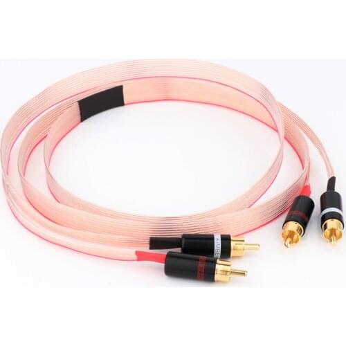High Quality Red Dawn OCC Copper Signal RCA Cable With Gold Plated Kimber RCA Plug Interconnect Cable