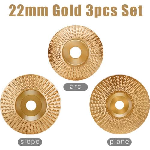 3pcs Set 22mm Bore Wood Grinding Polishing Wheel Rotary Disc Sanding Wood Carving Tool Abrasive Disc Tools for Angle Grinder