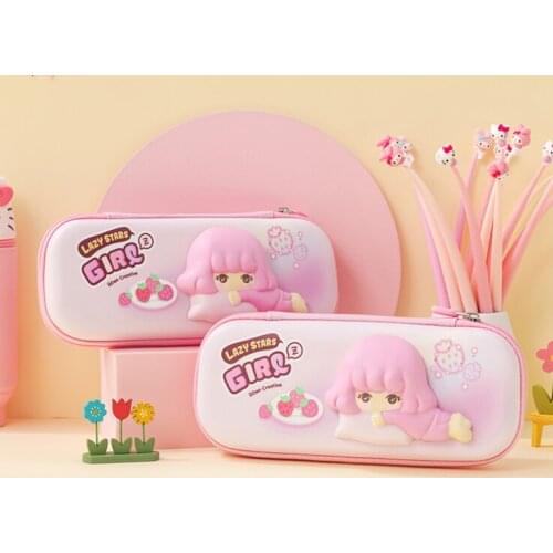 1PC Little Boy Girl Pencil Case EVA Pen Case School Pencil Cases Student Big Storage Box Cosmetic Bag Ornaments Gifts For Kids