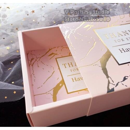 22*15*4.5cm Pink marble cake packing candy Bisscuits pastry Baking box gift Packing box500pcs/lot