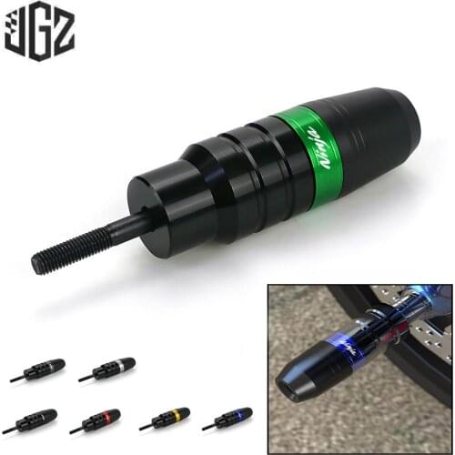 Motorcycle CNC Aluminum Exhaust Crash Protector Wheel Falling Frame Sliders Pads for Kawasaki Ninja 250 300 400 650 Accessories