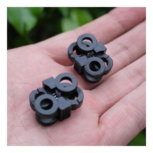 Black Cord Locks For 4mm Shoelace Toggle Clip Stopper Adjuster Buckle 10pcs Repair DIY Backpack Shoes Rope Accessories