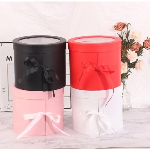 Double Layers Round Rotating Box Gift Box Flower Box DIY Decor Wedding Candy Bags Birthday Party Cosmetic Packaging Box