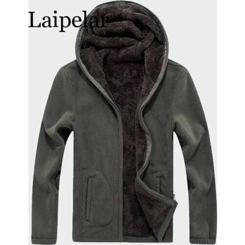 Laipelar Mens Winter Military Fleece Jackets 2019 New Warm Male Tactical Jacket Thermal Breathable Hooded Mens Thick Coats