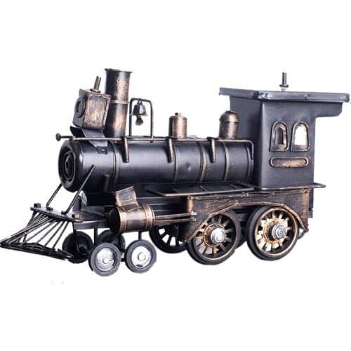 RETRO METAL LOCOMOTIVE HOME DECORATION ORNAMENTS COFFEE SHOP DECORATIONS