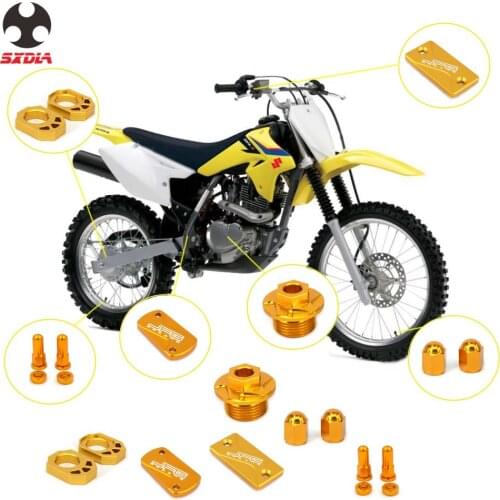 Motorcycle CNC Axle Block Brake Clutch Fluid Reservoir Cover Set For SUZUKI RMZ250 07-19 RMZ450 2005-2019 RMX450Z 2010-2017 RMZ