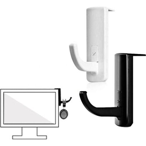 1Pcs Earphone Holder Wall Mount Hook Headphone Hanger Desktop Stand Table Holder for Monitor Desk Display Headphone Accessories