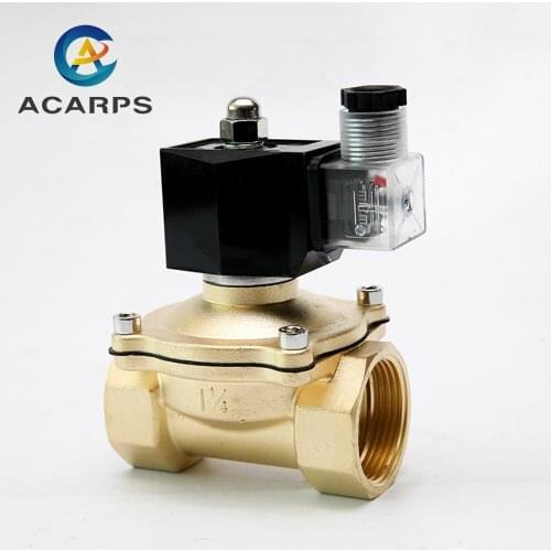 1-1/4"Normally Closed Brass IP65 Waterproof 24VAC 220VAC 24VDC 12VDC Solenoid Valve For Water Gas Oil