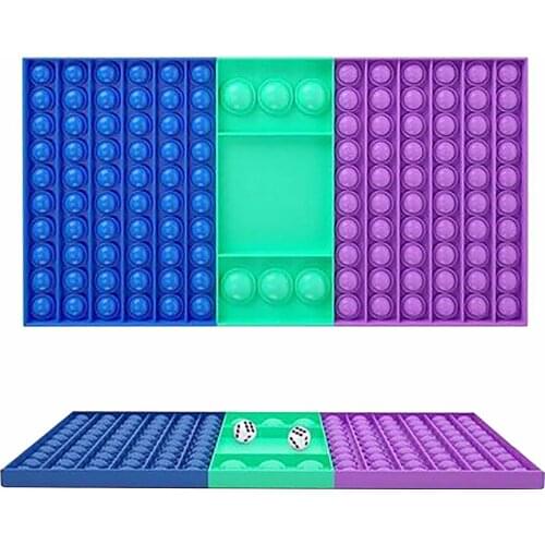 2021new Style Game Fidget Toy Rainbow Chess Board Push Bubble Fidget Sensory Toy For Parent-child Interactive Game Toy