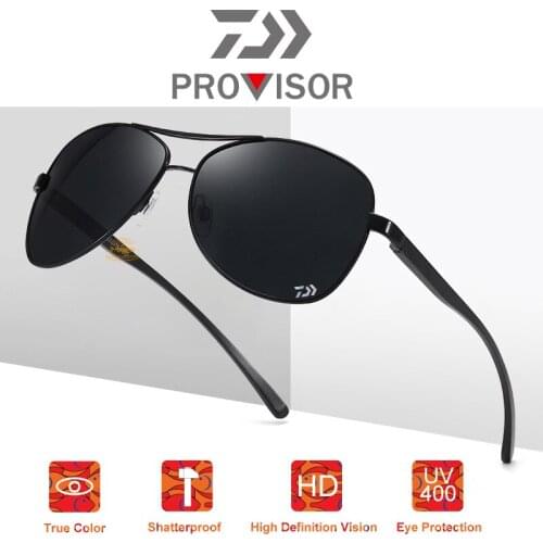 New DAIWA Fishing Sunglasses Retro Polarizer for Outdoor Sports Riding Men and Women Aluminum Magnesium Fishing Sunglasses