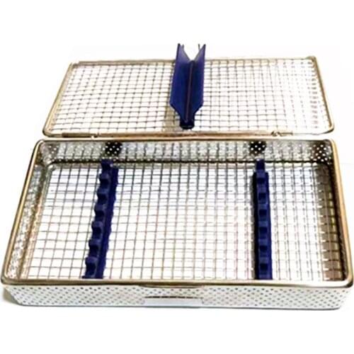 Stainless Steel Dental Sterilization Cassette Rack Tray Stand Autoclavebale Disinfection Holder Box 7 pcs Surgical Instrument