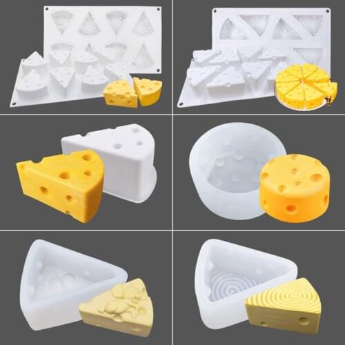 Multiple Styles 3D Cheese Shape Silicone Mold Mousse Cake Moulds Chocolate Fondant Dessert Pastry Baking Mould Cake Decorating