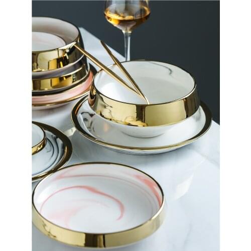 Christmas decorations for home Marble Phnom Penh Ceramic Rice Soup Bowl Noodle Bowl Salad Bowl Soup Plate Vegetable Plate