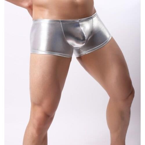 Sexy Costumes Male Faux Leather Erotic Lingerie Men Tight Latex Underwear Clubwear Wetlook Pu Fetish Pants