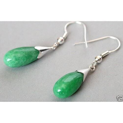 Brinco wedding brincos moda pendientes earring Inlay Natural Green GEM gem 925 Sterling Marcasite Earrings