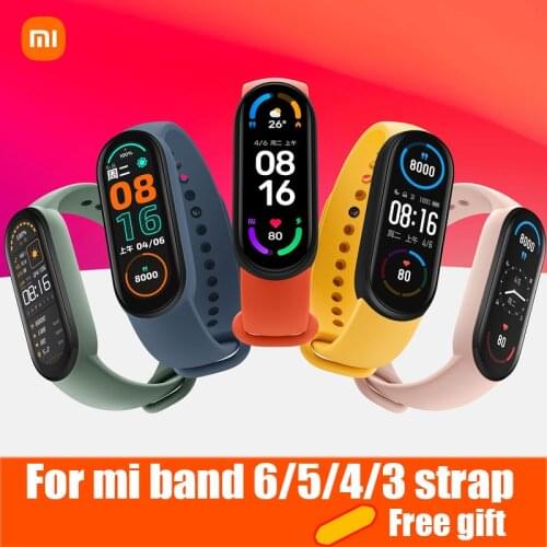 Color Strap For Xiaomi Mi Band 6 Strap Silicone Wristband Bracelet Replacement For Xiaomi Band 3/4/5/6 MiBand 6 Wrist TPE Strap