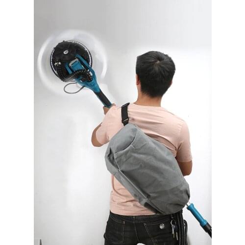 Telescopic hand-held long pole wall grinding machine, disc sanding machine,self-priming dust collection with LED light