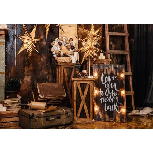 Dark Chirstmas Stars backdrop vintage Xmas Photo Background Photography Props Baby children family pictures home decor studio