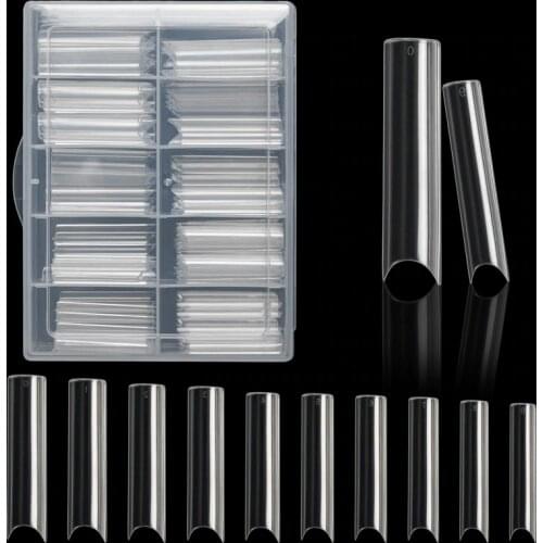 XXL Extra Long Square False Nail Tips C Curved Straight Nails Manicure Acrylic Fake Nails Art Decoration Tools Acrylic Nails