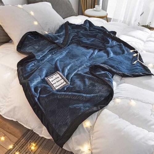 Lamb Cashmere All Season Popular Recliner Divan Blankets Bedspread Women Manta Hotel Restaurant Plaids