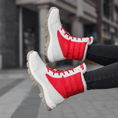 Women Casual Shoes Winter Snow Boots High top Cotton Shoes Women Fashion Sneakers Plus velvet Outdoor Trend Big Size Women Shoes