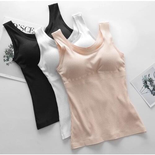 Women 2021 Summer New Fashion Solid Color Bra Tops Female O-neck Bottoming Vest Tops Ladies Mid-long Slim Sleeveless Tops J40