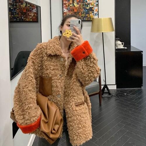 Female Coat Vintage Fur Winter Real Fur Jacket Women Sheep Shearling Jackets Clothes 2020 Korean Warm 100% Wool Top Hiver 090901