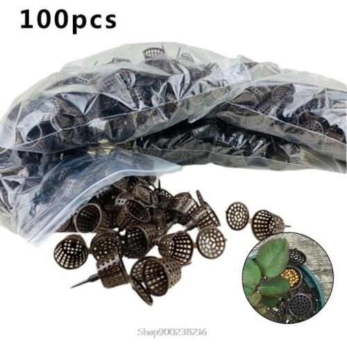 100 Pcs/pack Plant Fertilizer Baskets With Lid Orchid Cultivate Park Root Nursery Pots Bonsai Agriculture Aquarium O28 Dropship