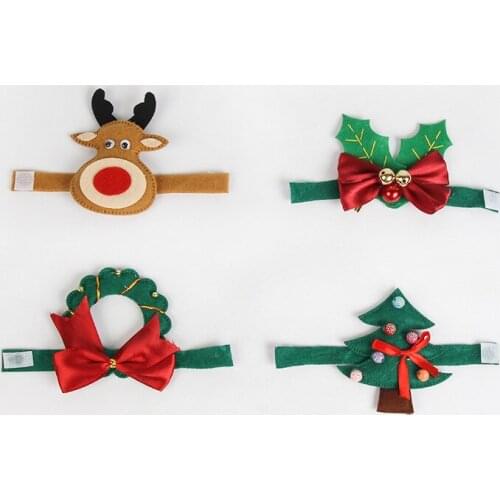 12pcs Christmas elk wreath Christmas tree bow napkin ring napkin ring hotel decoration napkin buckle